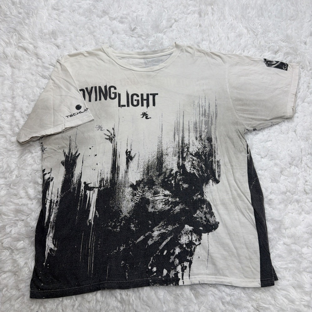 Dying Light Good Night Luck Video Game Promo T-Shirt, Techland Mens L/XL Rare!!‎
